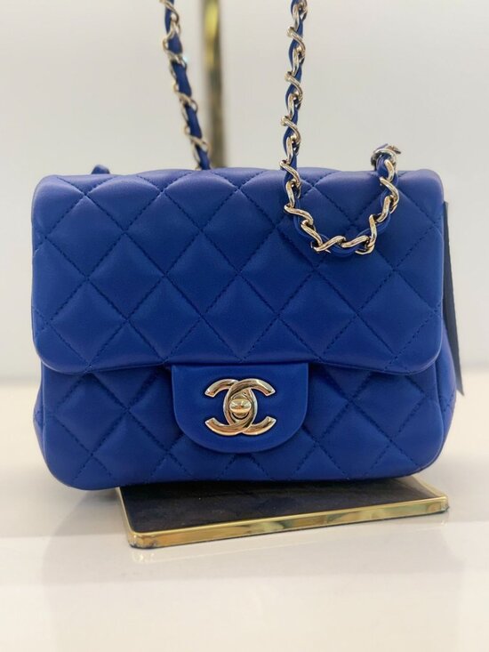 CHANEL Handbags - 9073152CJ •(EH) Chanel Shoulder Bag Blue Leather